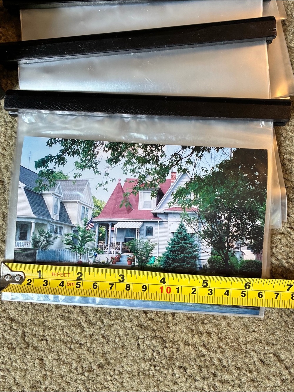 Wood Photo Storage Box w/ Picture Frame Lid 4x6 Organizer Memory Keepsake Case - Picture 5 of 12
